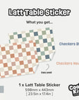 Latt Table Checkers Blue Decal - DF4.