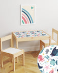 Latt Table Cheerful Sea Creatures Decal DF4.