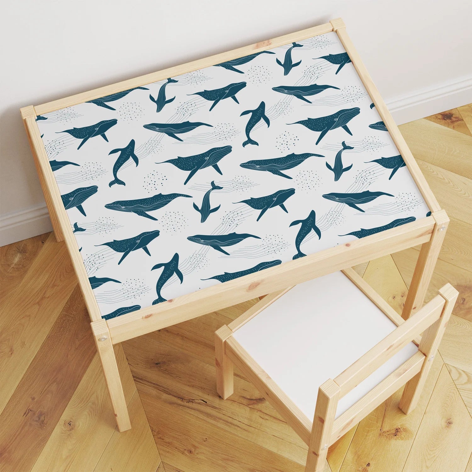 Latt Table Dreamy Whales Decal - Furniture Decals - Latt