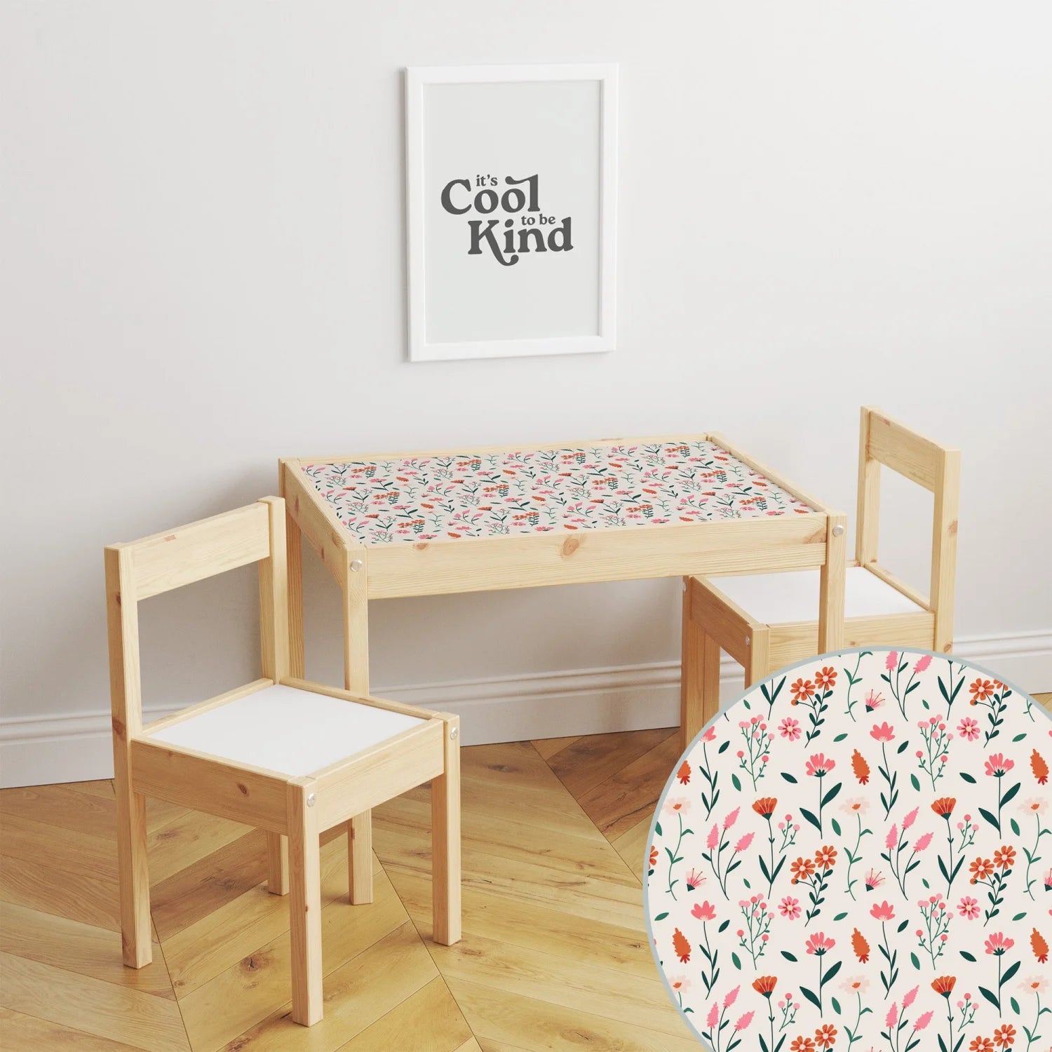 Latt Table Elegant Florals Decal DF4.