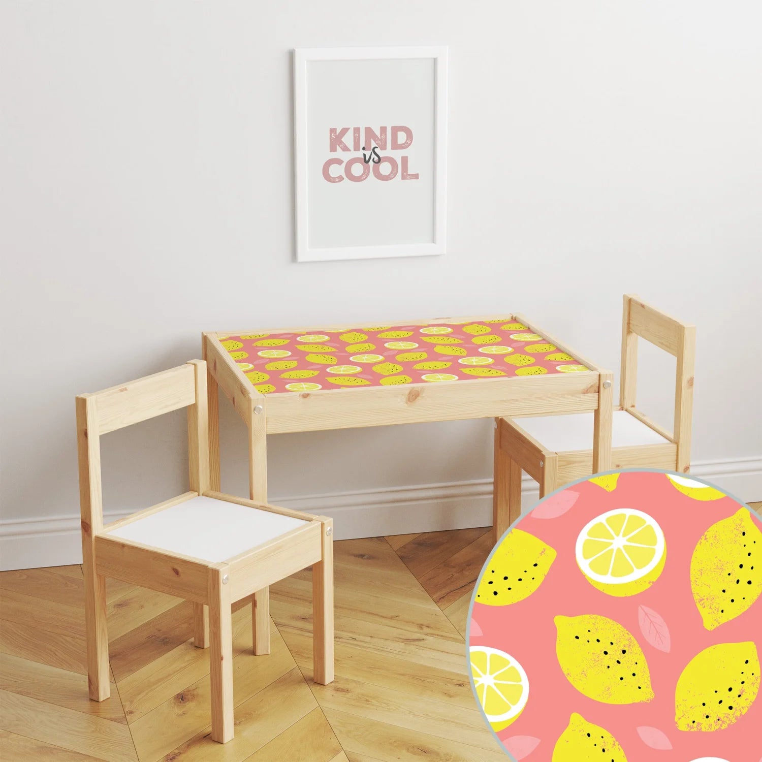 Latt Table Fruity Lemons Decal DF4.