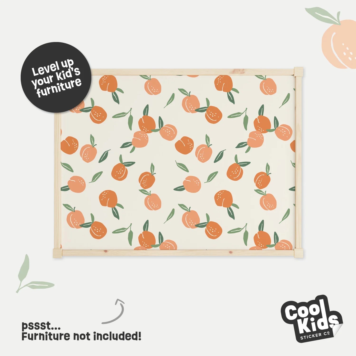 Latt Table Fruity Peaches Decal - Furniture Decals - Latt