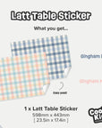 Latt Table Gingham Multi Decal - Furniture Decals - Latt