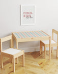 Latt Table Gingham Multi Decal - Furniture Decals - Latt