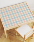 Latt Table Gingham Multi Decal - Furniture Decals - Latt