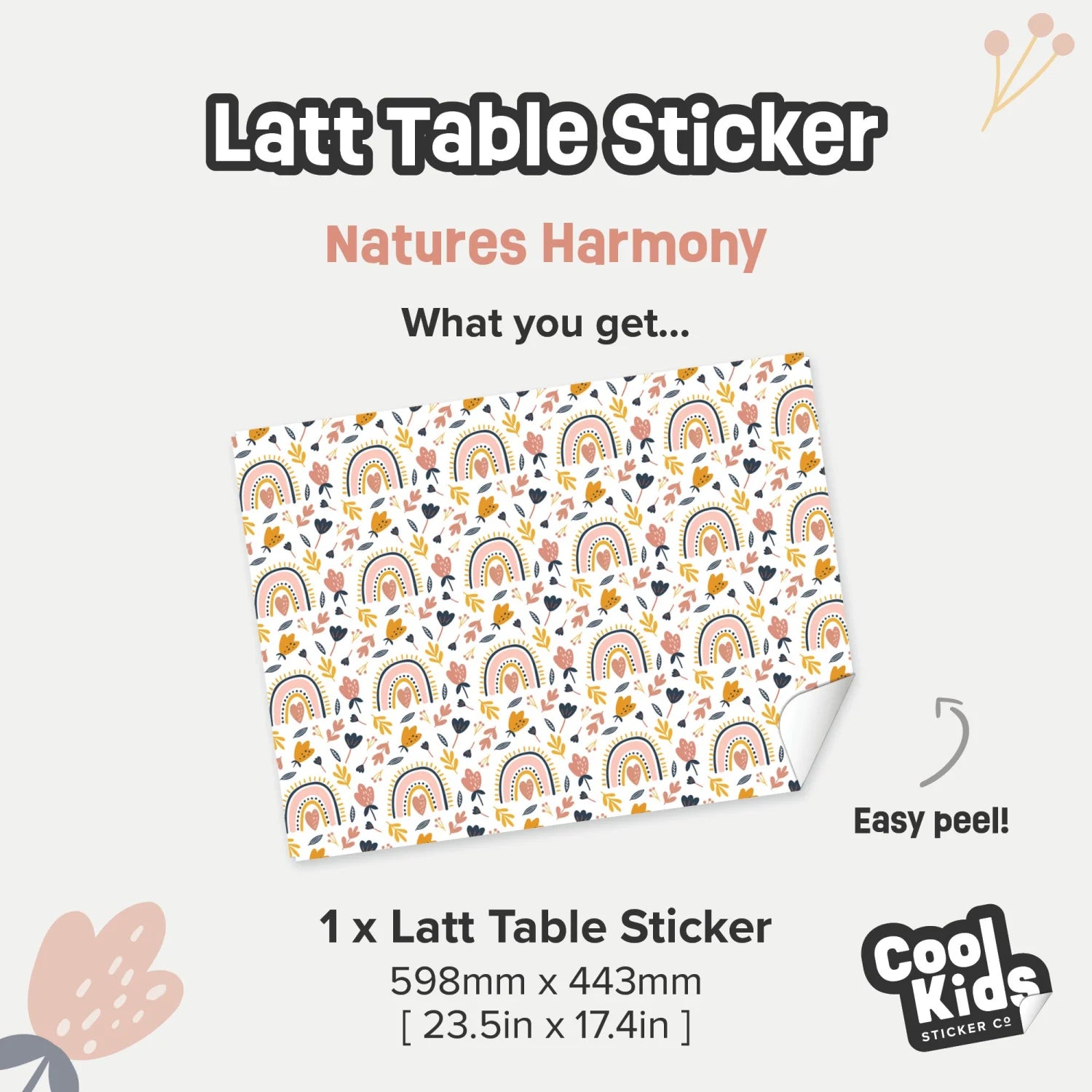 Latt Table Natures Harmony Decal - Furniture Decals - Latt