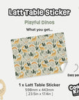 Latt Table Playful Dinos Decal - Furniture Decals - Latt