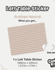 Latt Table Scallops Neutral Decal - Furniture Decals - Latt