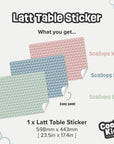 Latt Table Scallops Nude Decal - Furniture Decals - Latt