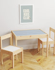 Latt Table Stripes Blue Decal - Furniture Decals - Latt