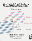 Latt Table Stripes Blue Decal - Furniture Decals - Latt