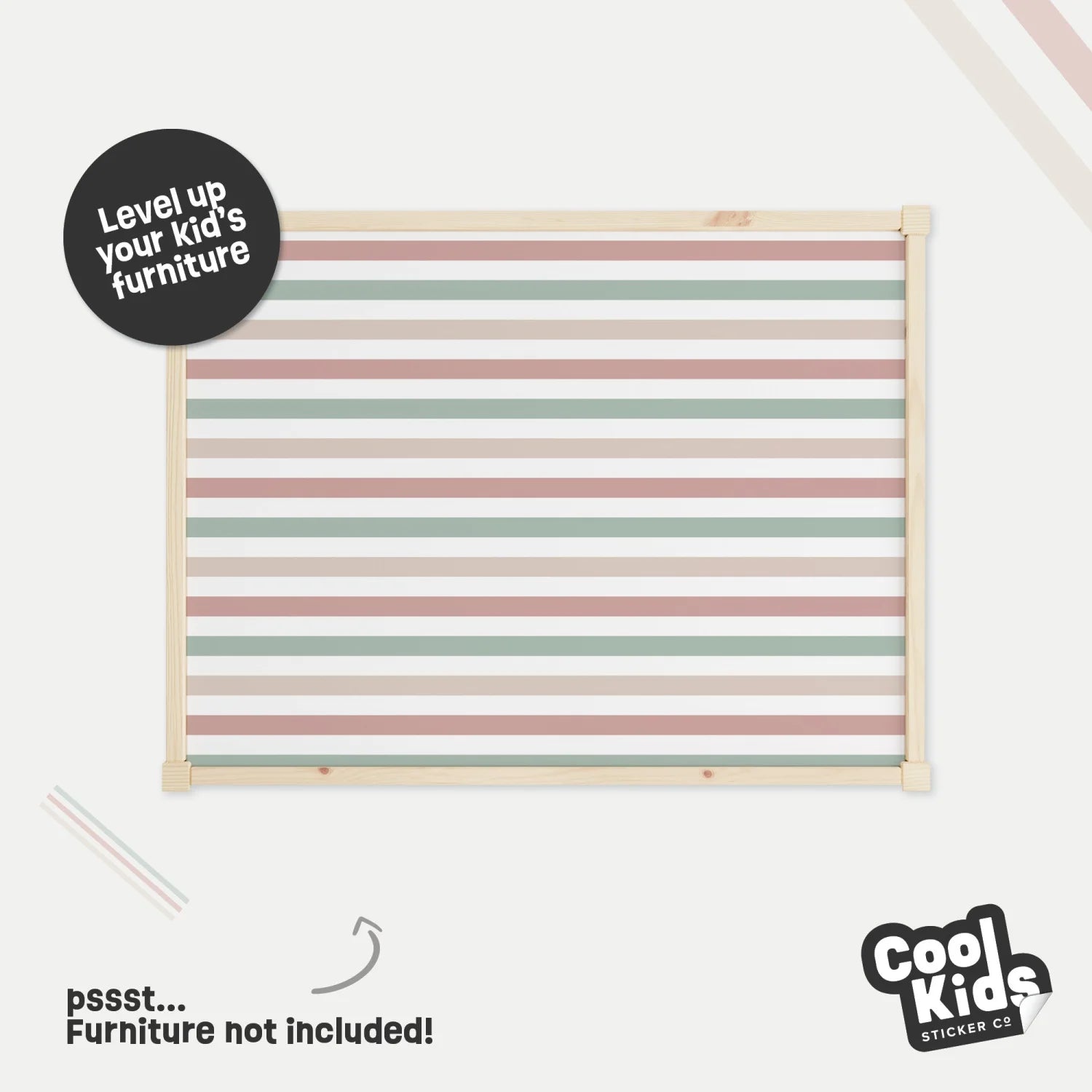 Latt Table Stripes Neutral Decal - Furniture Decals - Latt