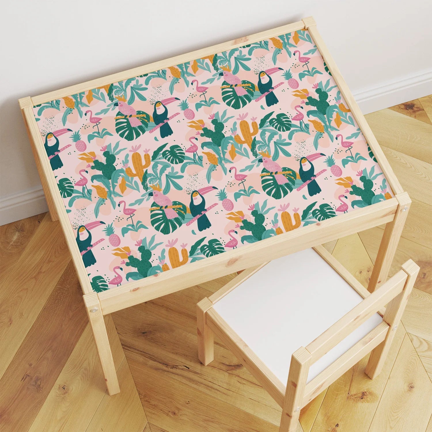 Latt Table Tropical Paradise Decal - Furniture Decals