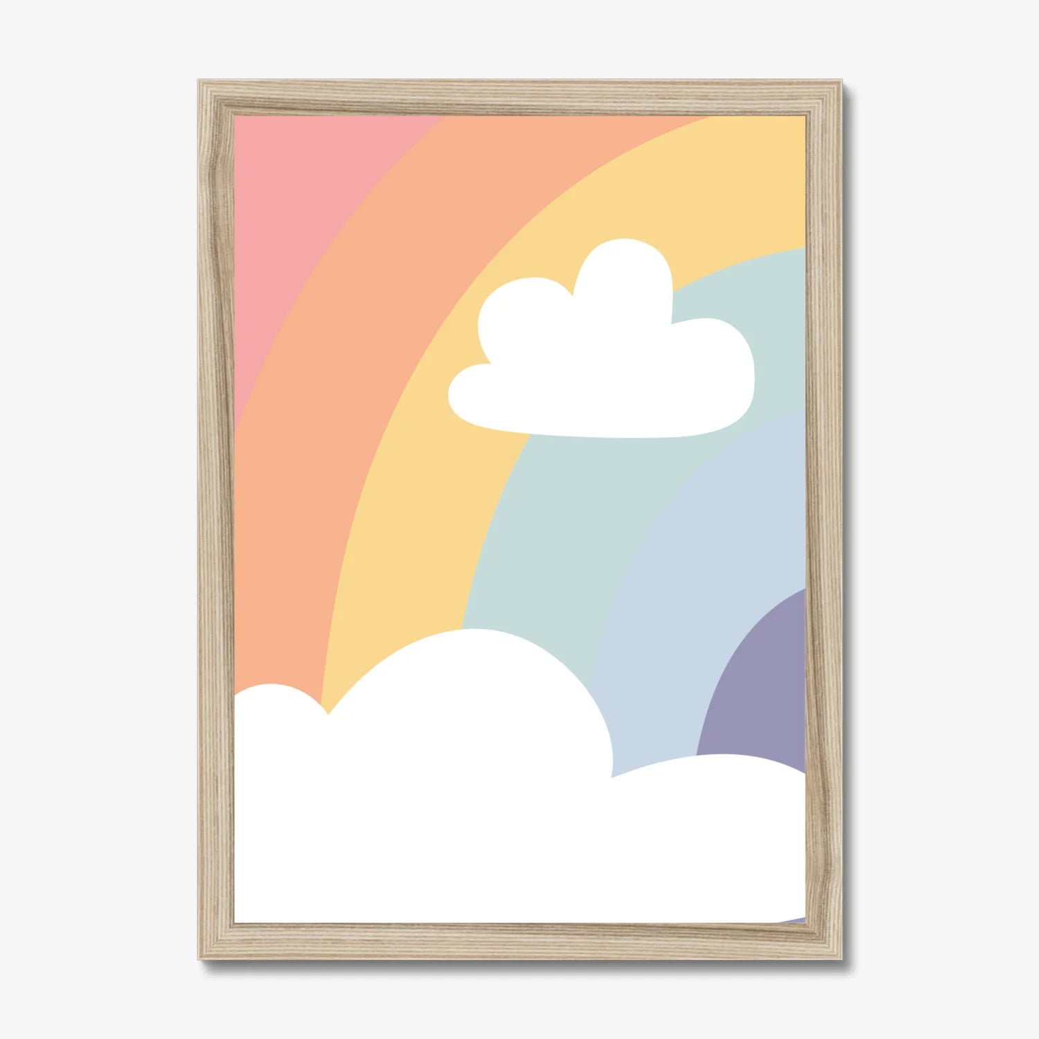 Left Rainbow Cloud Wall Print - WP1. Prints