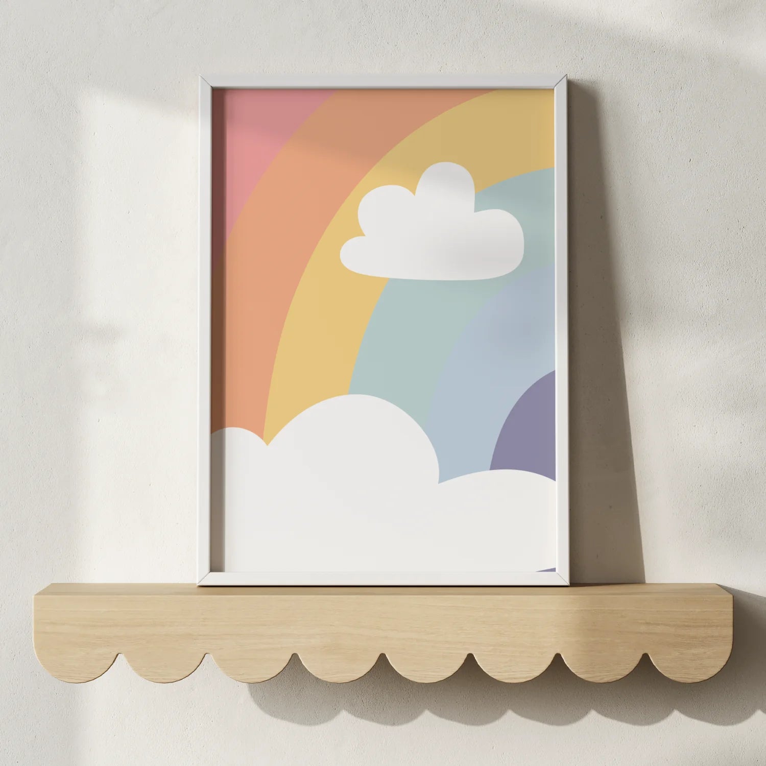 Left Rainbow Cloud Wall Print - WP1. Prints