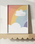 Left Rainbow Cloud Wall Print - WP1. Prints