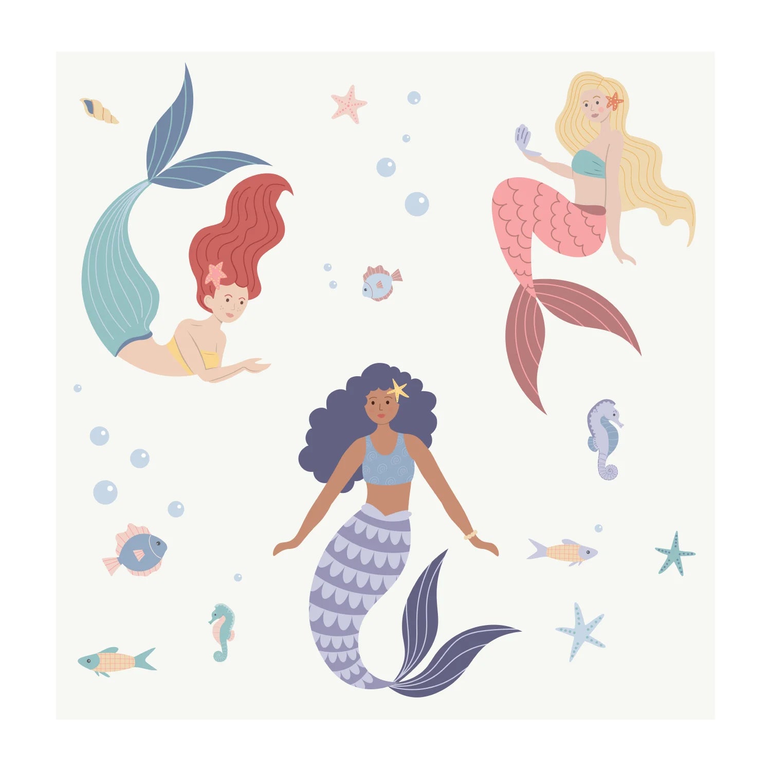 Mermaid Trio - DW6. Fantasy Decals