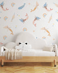 Mermaids - Patterned - Small - Coral - DW6. Fantasy Decals