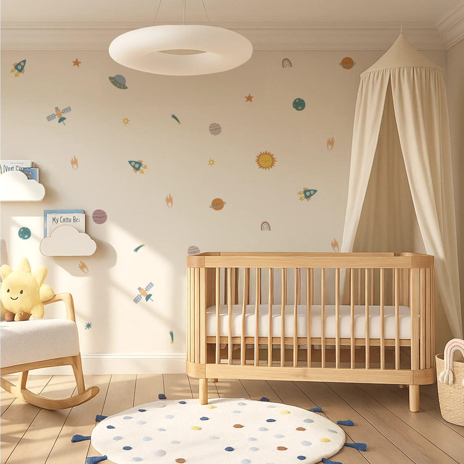 Mixed Planets Wall Decal - DW7. Space Decals