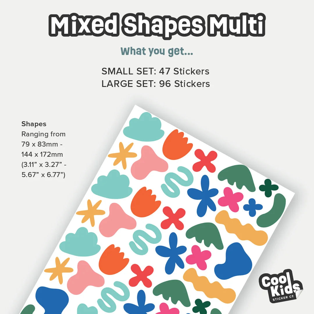 Mixed Shapes Multi Wall Decal - Decals - Abstract Shapes