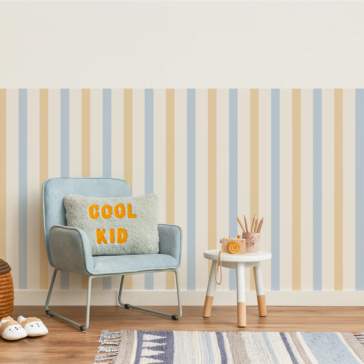 Mixed Stripes Wall Panels - Butter & Sky - DW11.