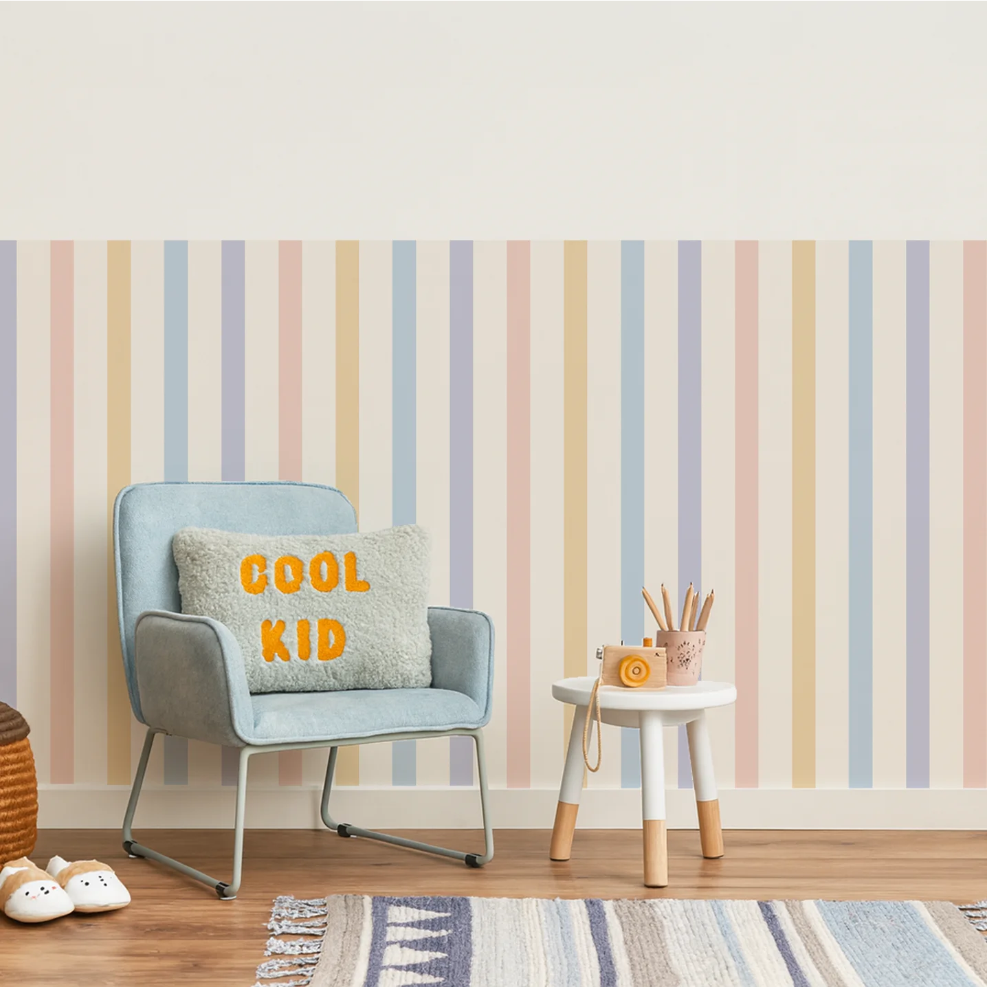 Mixed Stripes Wall Panels - Rainbow - DW11.