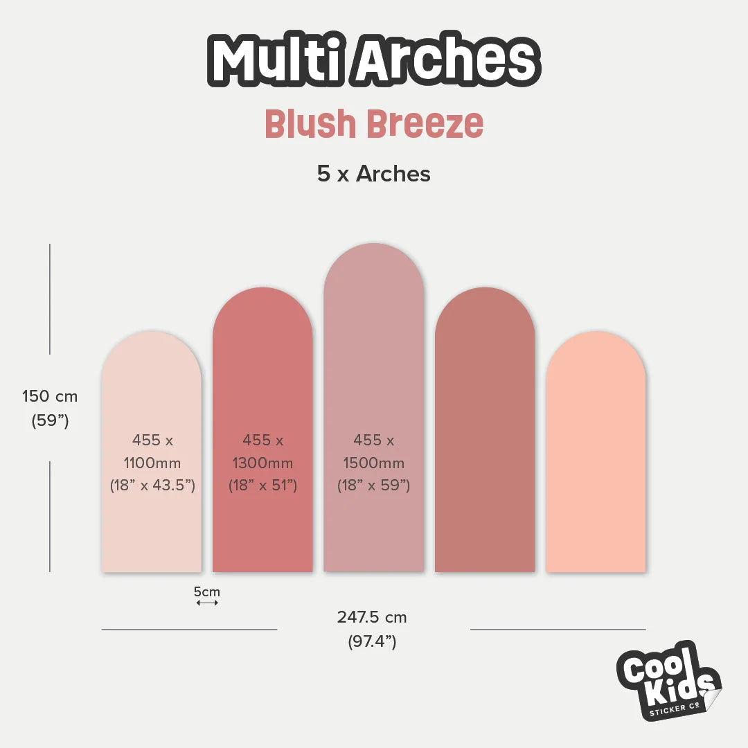 Multi Arches - Blush Breeze - DW12. Arch Decals