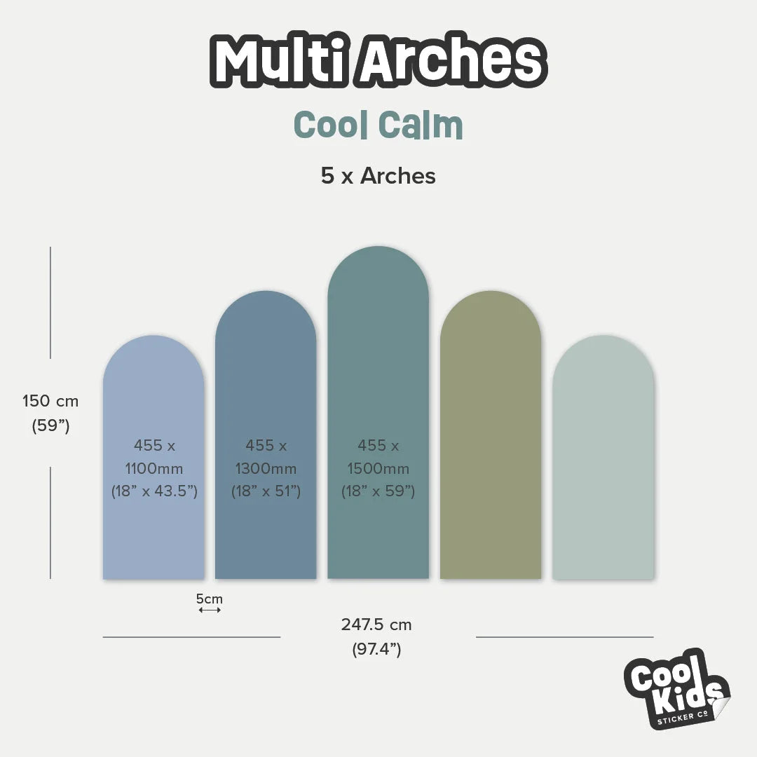 Multi Arches - Cool Calm - DW12. Arch Decals