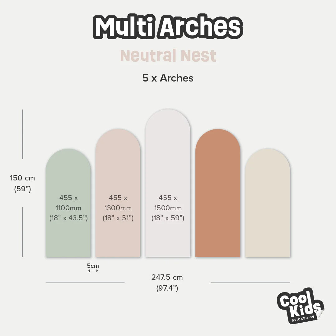 Multi Arches - Neutral Nest - DW12. Arch Decals