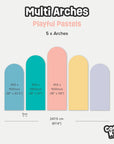 Multi Arches - Playful Pastel - DW12. Arch Decals