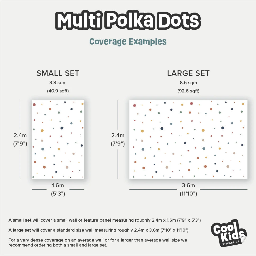 Multi Polka Dot Wall Decal - Decals - Polka Dots