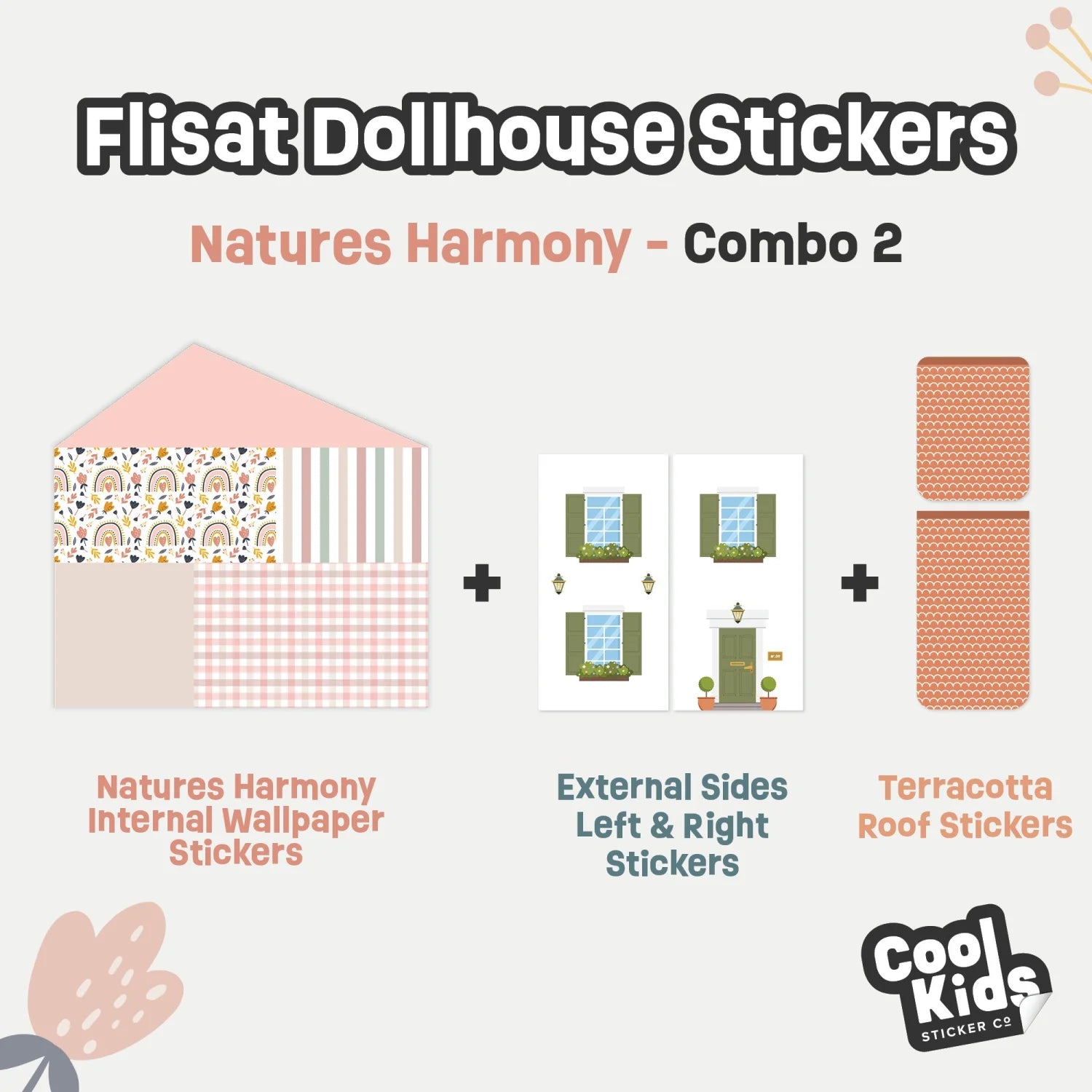 Nature’s Harmony Flisat Dollhouse Decals - Furniture