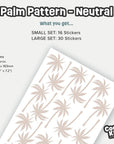 Neutral Palm Wall Decals - Pattern - Decals - Florals