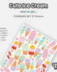 Pastel Coloured Ice Cream Wall Decals - DW1. Shape