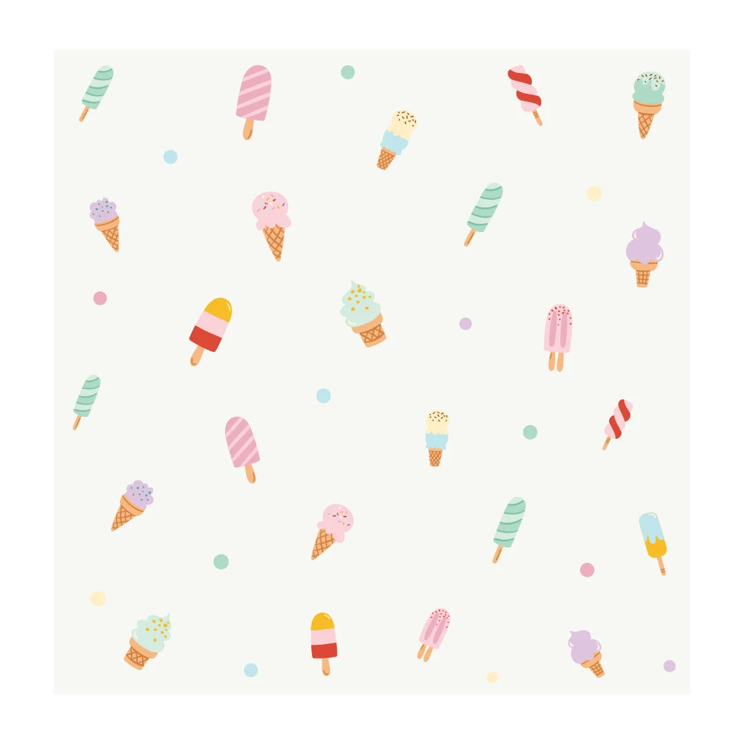 Pastel Coloured Ice Cream Wall Decals - DW1. Shape