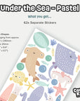 Pastel Under The Sea Wall Decals - Decals - Sea