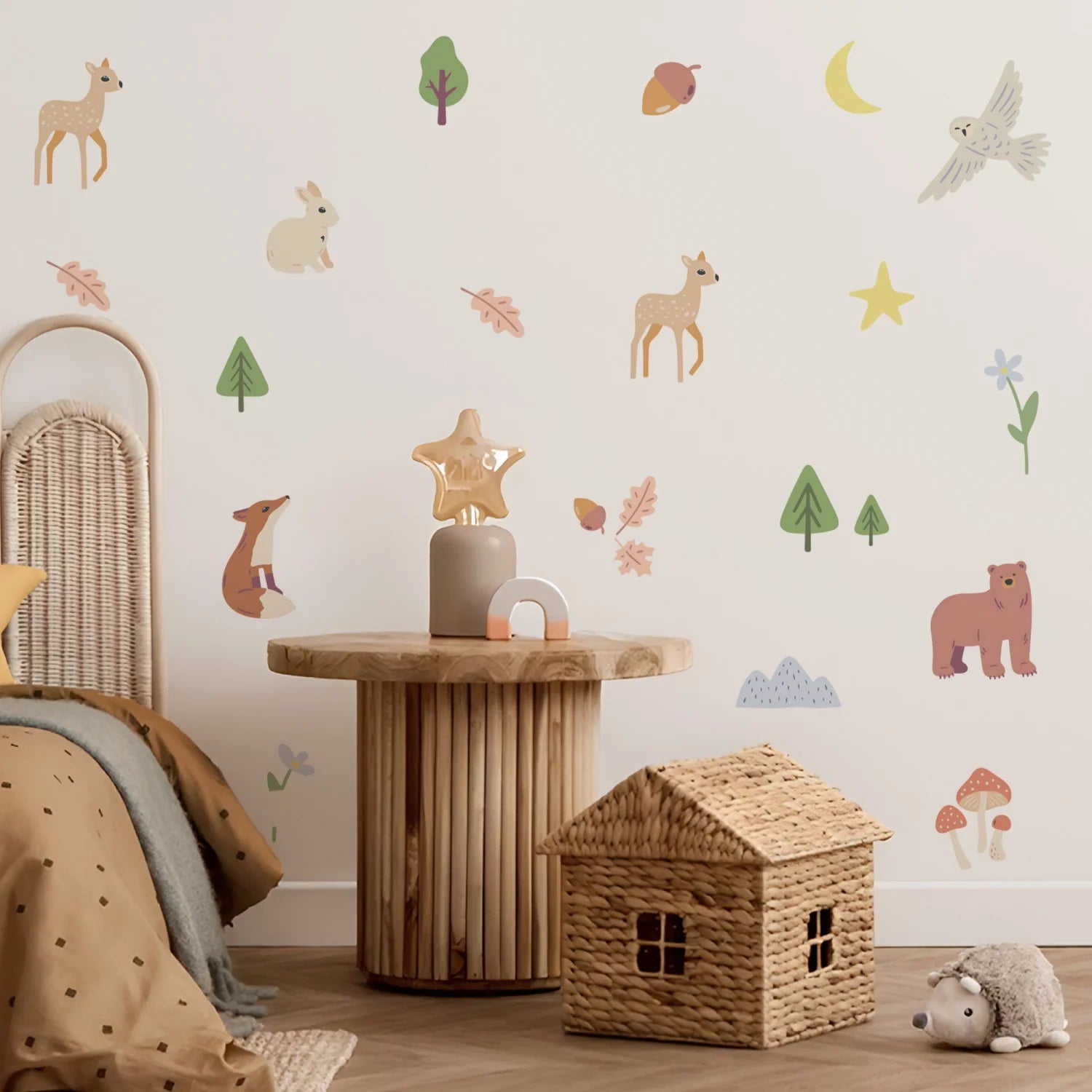 Pastel Woodland Animal Wall Decals - DW5.