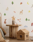 Pastel Woodland Animal Wall Decals - DW5.
