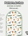 Pattern Arches - Animals On Safari - DW12. Arch Decals