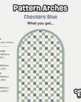 Pattern Arches - Checkers Blue - DW12. Arch Decals