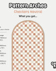 Pattern Arches - Checkers Neutral - DW12. Arch Decals