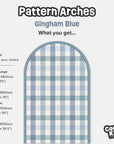 Pattern Arches - Gingham Blue - DW12. Arch Decals