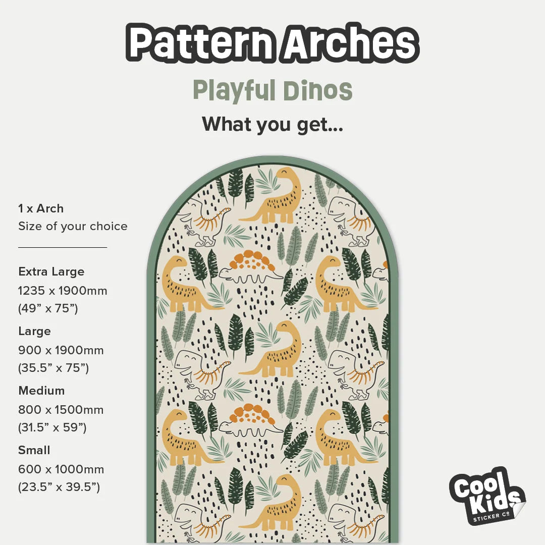 Pattern Arches - Playful Dinos - DW12. Arch Decals