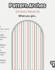 Pattern Arches - Stripes Neutral - DW12. Arch Decals