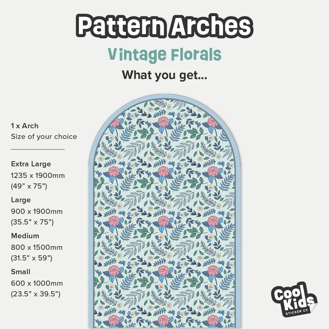 Pattern Arches - Vintage Florals - DW12. Arch Decals