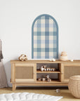 Patterned Arch - Gingham Blue - DW12. Arch Decals