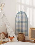 Patterned Arch - Gingham Blue - DW12. Decals