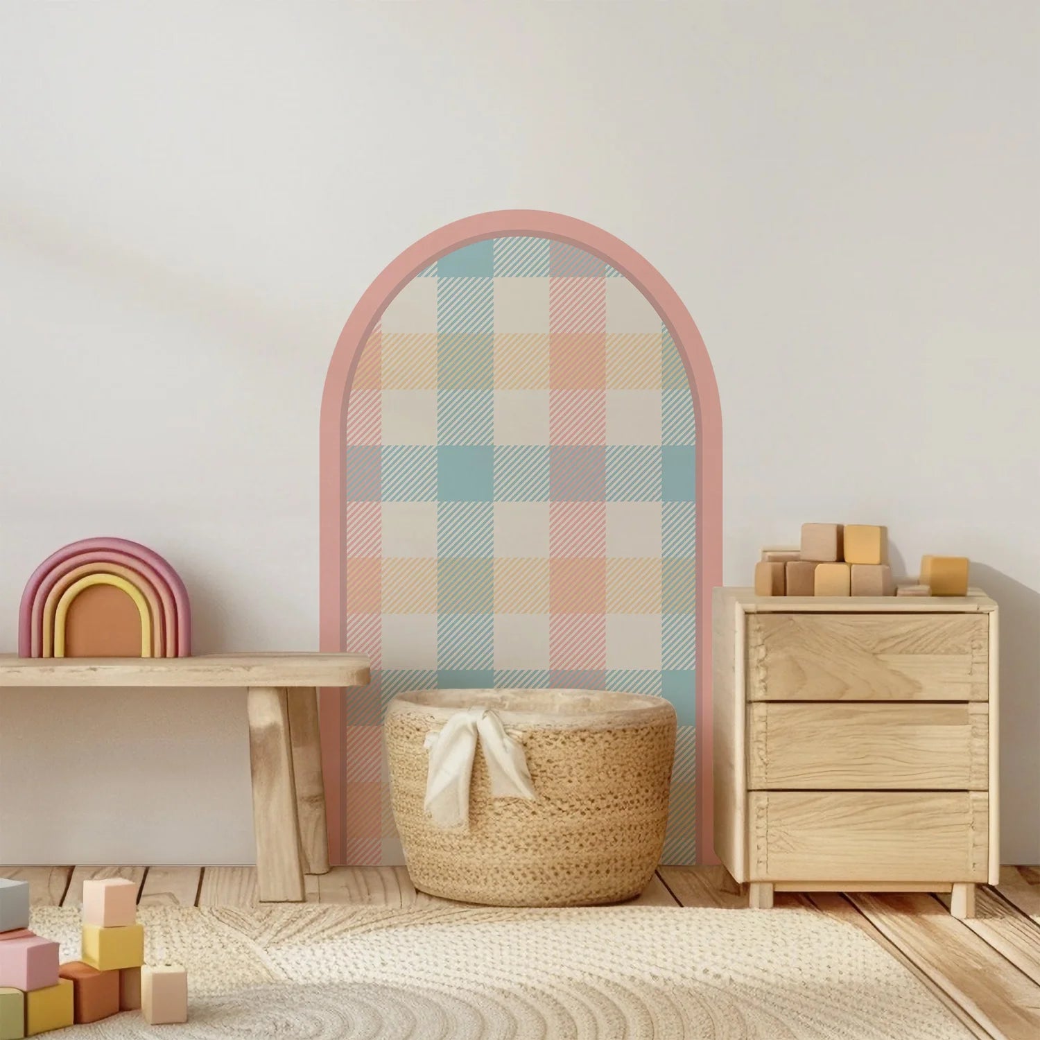 Patterned Arch - Gingham Multi - DW12. Decals