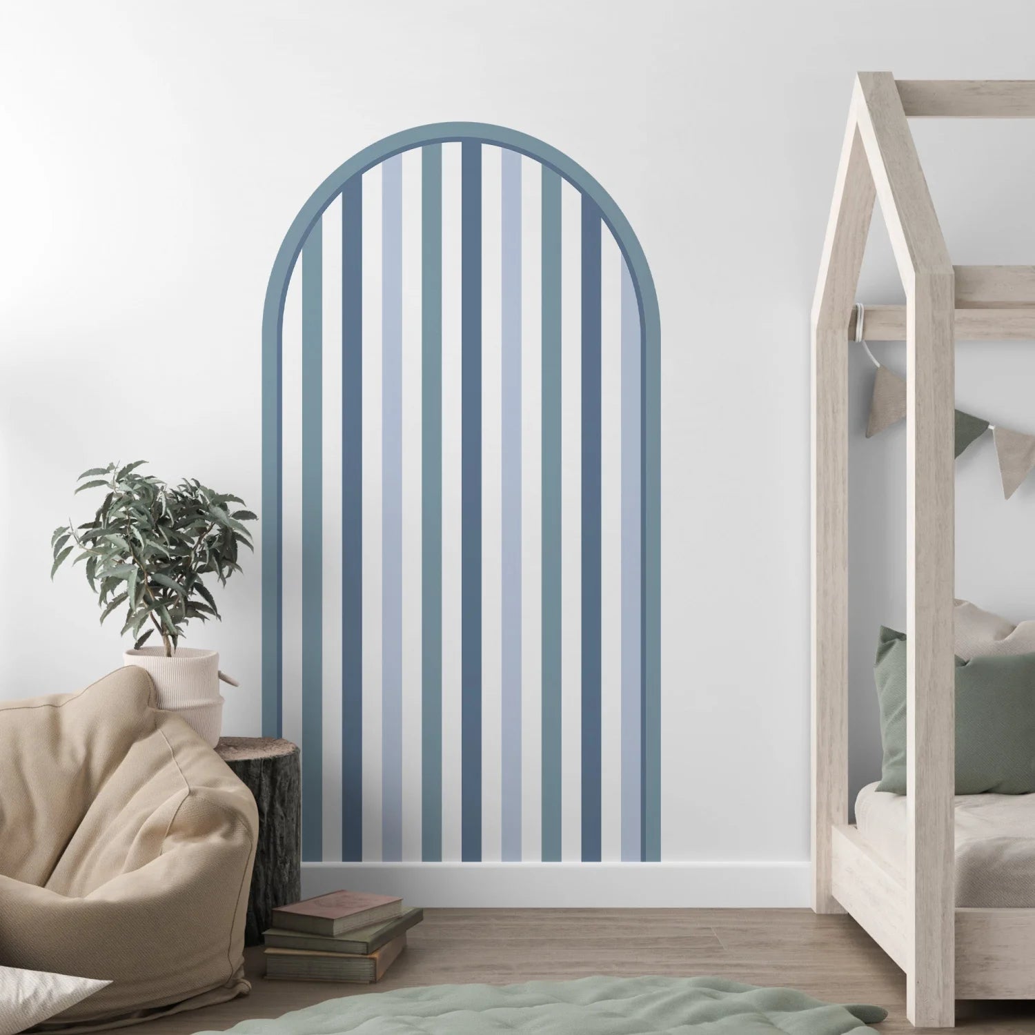 Patterned Arch - Stripes Blue - DW12. Arch Decals