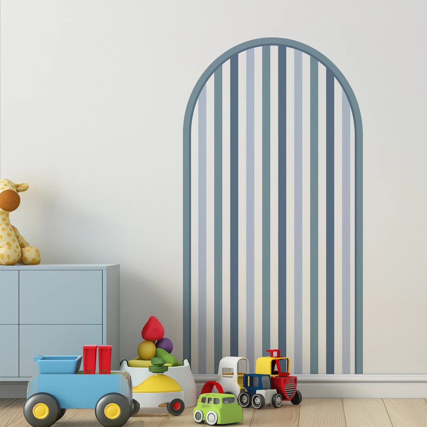 Patterned Arch - Stripes Blue - DW12. Decals